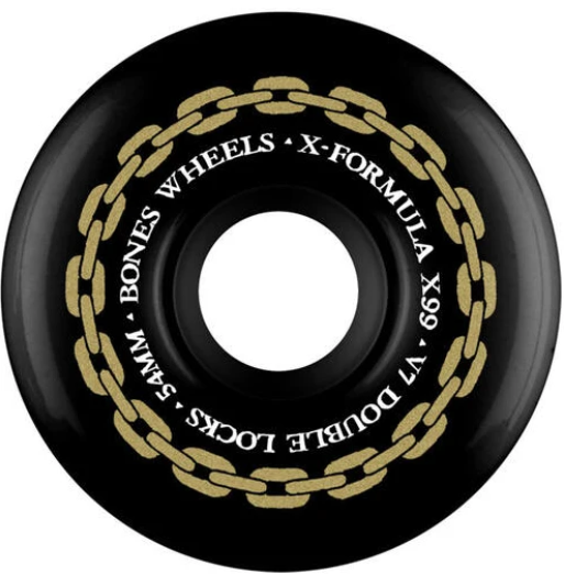 BONES WHEELS X-Formula Skateboard Wheels XF 54 V7 DOUBLE LOCKS X99 BLK
