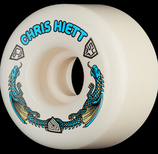 Powell Peralta Chris Hiett Pro 97A - V7 Symmetrical Shape - Medium Ride Patch - 54mm x 34mm 97A V7 Skateboard Wheels